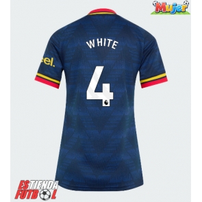 Arsenal Ben White #4 Segunda Equipación Mujer 2026-27 Manga Corta